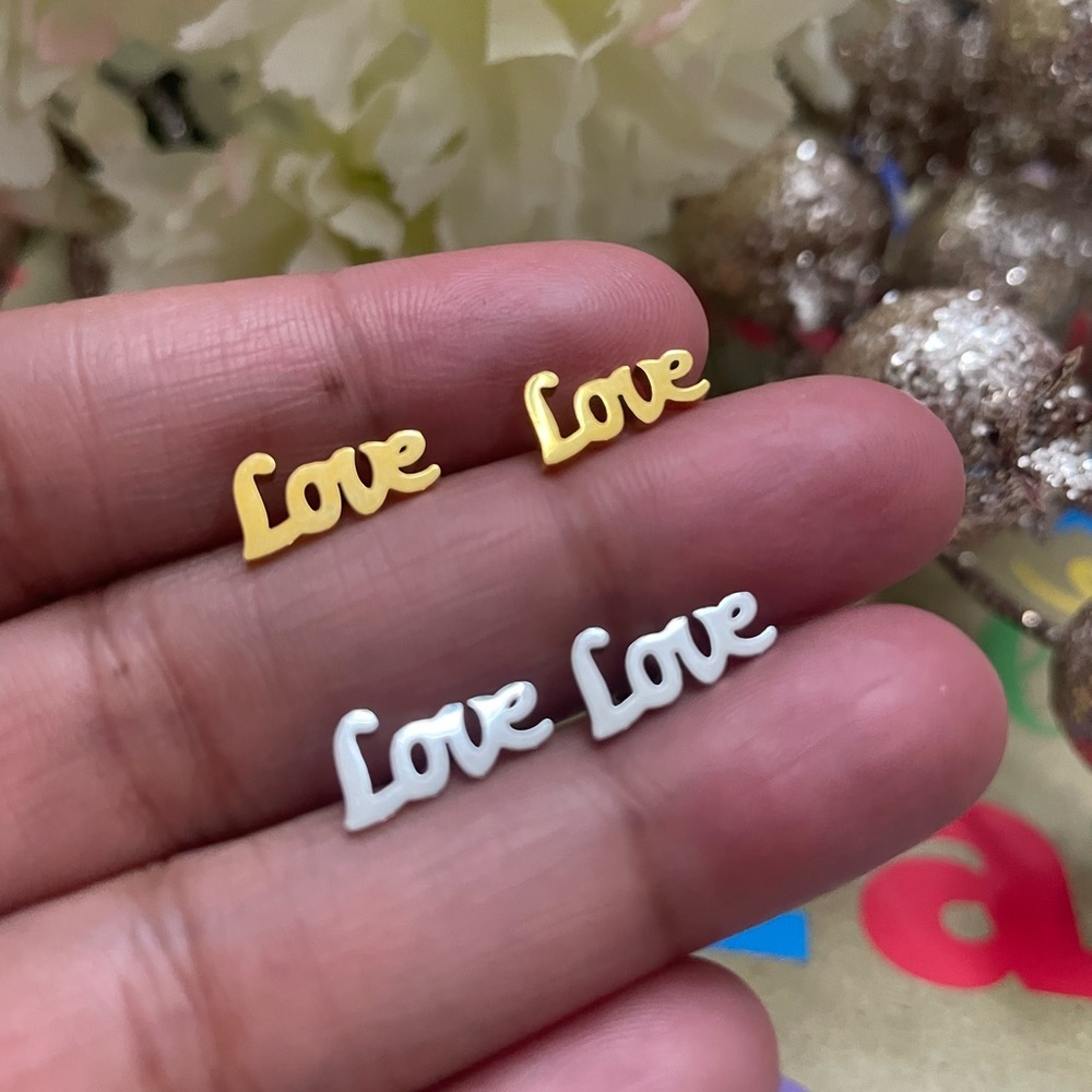Earrings no fade stainless jewelry 2 pair silver & gold